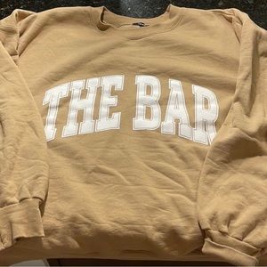 THE BAR Varsity sweatshirt -beige. bought from another posher but no longer need